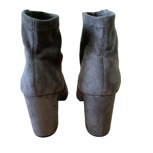 Lane Bryant Dark Olive Green Faux Suede Booties 11W - Picture 5 of 10